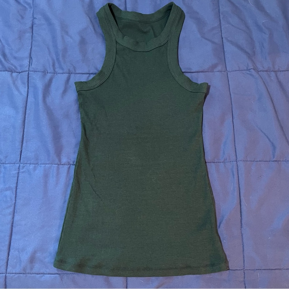 Women's Green Sleeveless Top